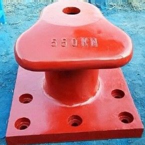 550KN T Type Cast Iron HT200 Bollards in Ship Pier Bollards Galvanized large vessel