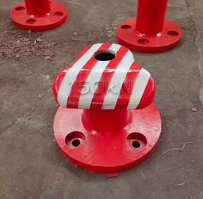 150KN T Head Cast Iron Boat Bollard Ship's Bollard Painted Bitumen Ship docking