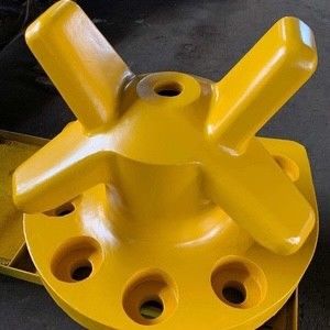 Horn Type 100T Cast Steel Pier Bollards Port Bollard Polished Mooring Protection