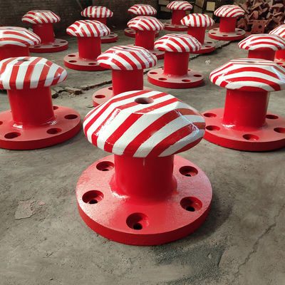 650KN Pillar Type Cast Steel Port Bollard Boat Galvanized Mooring Protection