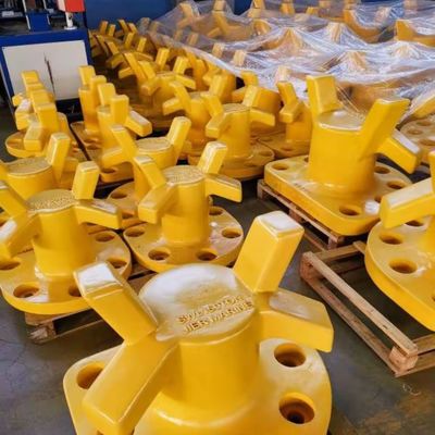 125T Horn Type Ductile Iron Dock Bollards Jetty Bollards Polished Mooring Protection
