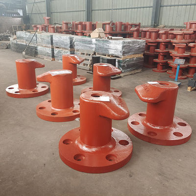 350KN T Head Cast Steel ZG230-450 Boat Bollard Single Bitt Bollard Painted Bitumen Dock mooring