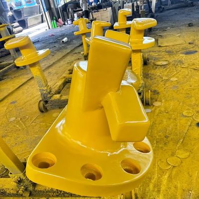 Cast Steel Marine Jetty Bollards 100T Horn Type Ship'S Bollard Polished Dock Mooring