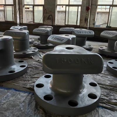 1500KN T Head Cast Iron Dock Bollards Port Bollard Galvanized Mooring Protection