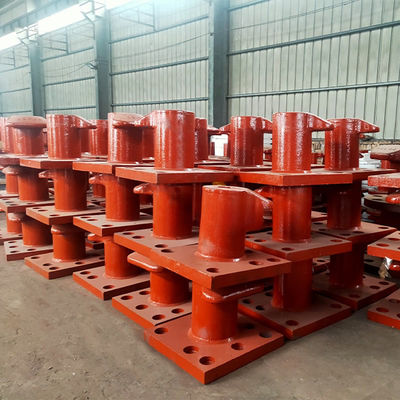 250KN T Head Cast Iron Cast Bollard Pier Bollards Galvanized For Marine Outfitting