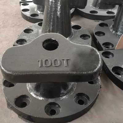 100T T Type Cast Iron HT200 Cross Bitt Bollard Port Bollard Polished Ship docking