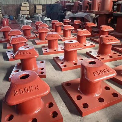 250KN T Head Cast Iron Cast Bollard Pier Bollards Galvanized For Marine Outfitting