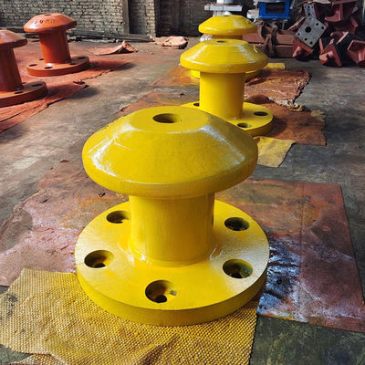 Pillar Type Cast Iron HT200 Mooring Bitts Port Bollard Polished Dock Mooring 550KN