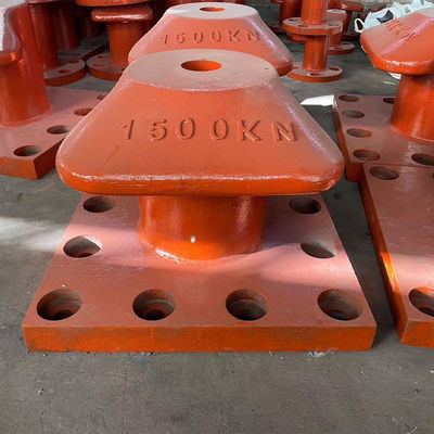 1500KN T Head Cast Iron Dock Bollards Port Bollard Galvanized Mooring Protection
