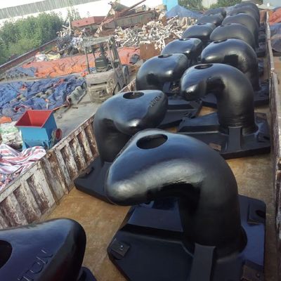 100T T Type Cast Iron HT200 Cross Bitt Bollard Port Bollard Polished Ship docking