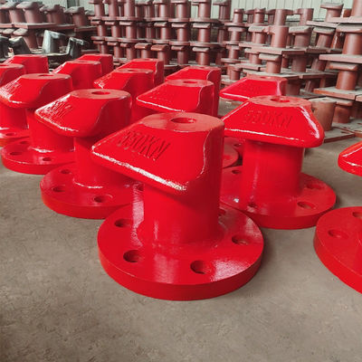 550KN T Type Cast Iron Boat Bollard Nuts And Washers Polished For Boats