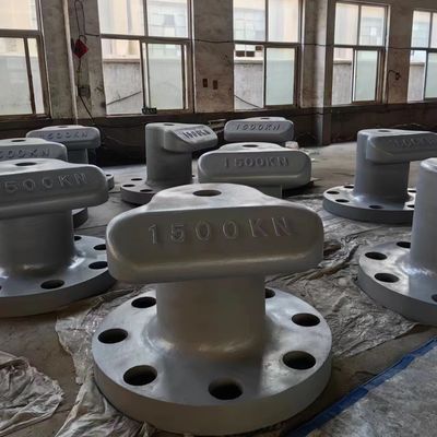 1500KN T Head Cast Iron T Head Bollard Boat Deck Bollards Polished Ship docking