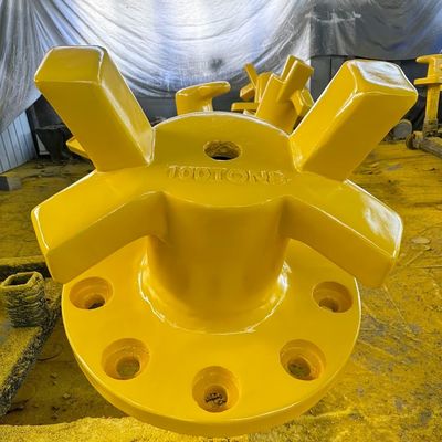 Cast Steel Marine Jetty Bollards 100T Horn Type Ship'S Bollard Polished Dock Mooring