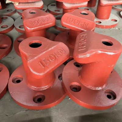 150KN T Head Cast Iron Cross Bitt Bollard Pier Bollards Polished Mooring Protection