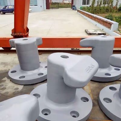 550KN Tee Type Cast Iron HT200 Ship's Bollard Molten Metal Polished Ship docking