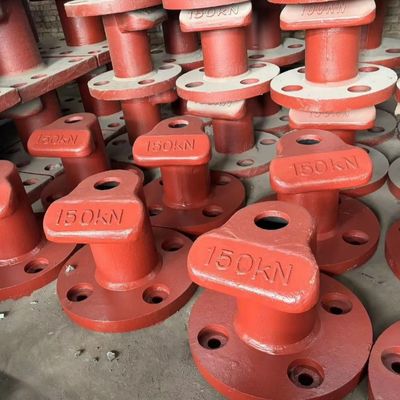 150KN T Head Cast Iron Cross Bitt Bollard Pier Bollards Polished Mooring Protection