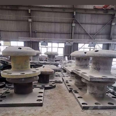 1000KN Cast Iron HT200 Boat Bollards Single Bitt Bollard Galvanized Dock Mooring
