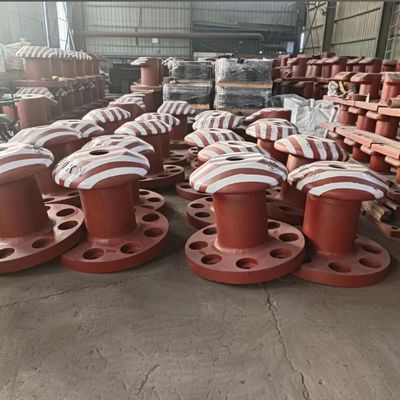 Pillar Type Cast Iron HT200 Mooring Bitts Port Bollard Polished Dock Mooring 550KN