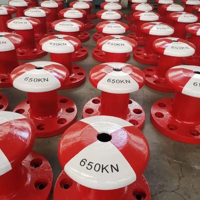 650KN Pillar Type Cast Iron Boat Bollard Ship Bollard Polished Mooring Protection