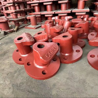 50KN Tee Type Cast Iron Ship's Bollard Small Boat Bollards Galvanized For Boats