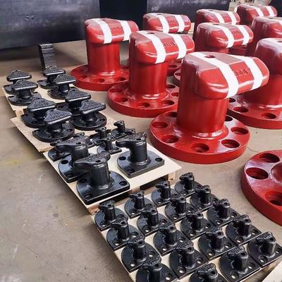 50KN T Type Cast Steel Small Boat Bollards Jetty Bollards Galvanized Mooring Protection