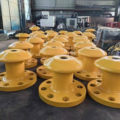 Cast Iron 450KN Pillar Dock Bollards Cross Bitt Bollard Polished Mooring Protection