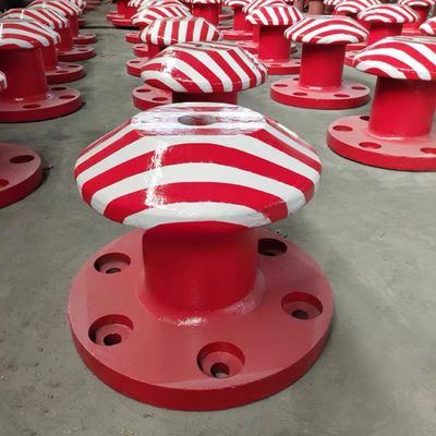 550KN Pillar Type Cast Iron HT200 Yacht Mooring Bollards Bitts Polished Dock Mooring