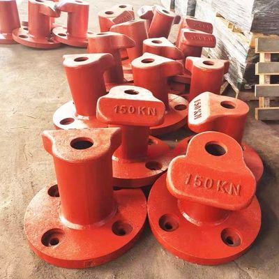 150KN T Type Cast Iron HT200 Cross Bitt Bollard Cast Bollard Painted Bitumen Ship docking