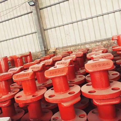 150KN T Type Cast Iron HT200 Cross Bitt Bollard Cast Bollard Painted Bitumen Ship docking