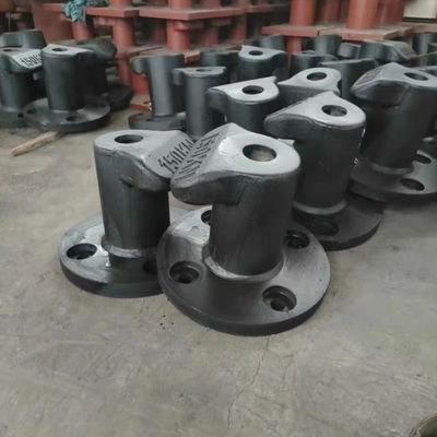 150KN T Type Cast Iron Boat Bollard Yacht Bollard Painted Bitumen For Marine Outfitting