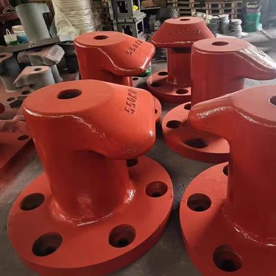 550KN T Head Cast Iron Mooring Bitts Casting Molds Galvanized For Marine Outfitting
