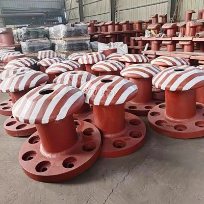 650KN Pillar Type Cast Steel Port Bollard Boat Galvanized Mooring Protection