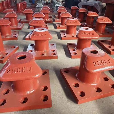 Tee Type 250KN Cast Iron HT200 Boat Mooring Bollard Galvanized Maritime Bollard