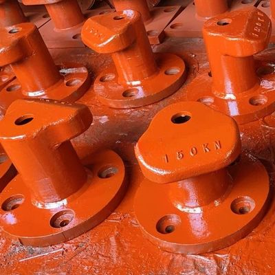 150KN Cast Iron Tee Type Boat Bollard Yacht Bollard Painted Bitumen Marine Boat Ship Shore