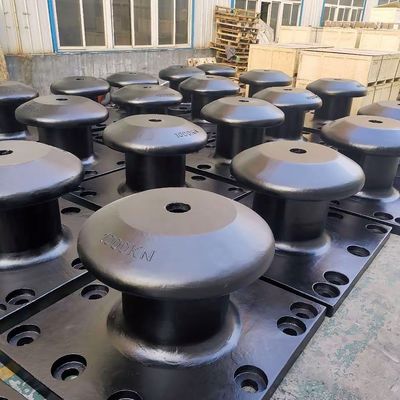 1000KN Cast Iron HT200 Boat Bollards Single Bitt Bollard Galvanized Dock Mooring