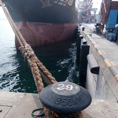 350KN Pillar Type Cast Iron Marine Jetty Bollards Pier Bollards Polished Ship Docking