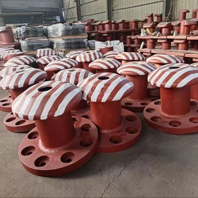 650KN Pillar Type Cast Iron Boat Bollard Ship Bollard Polished Mooring Protection