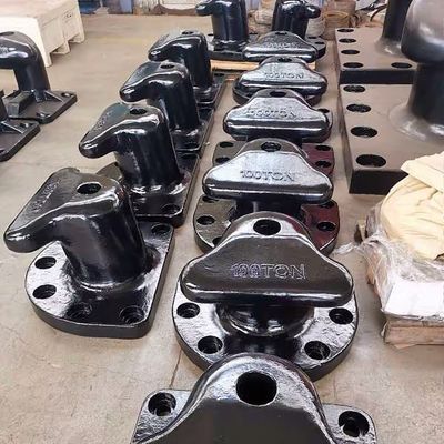 100T T Head Cast Iron HT200 Mooring Bollards Pier Bollards Polished large vessel