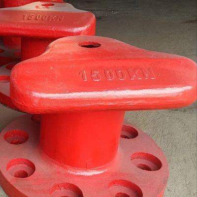 1500KN T Head Cast Iron Dock Bollards Port Bollard Galvanized Mooring Protection