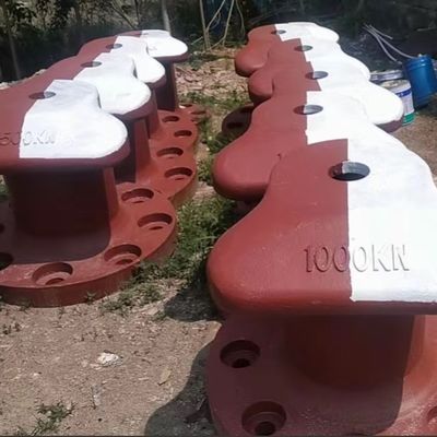 1000KN Cast Steel T Head Jetty Bollards Pier Bollards Galvanized Mooring Protection