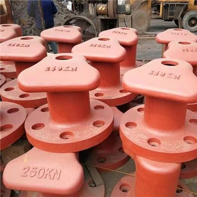 250KN Cast Steel T Head Cross Bitt Bollard Port Galvanized Dock Mooring