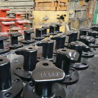 150KN T Head Cast Steel Boat Deck Bollards Yacht Bollard Polished Ship docking