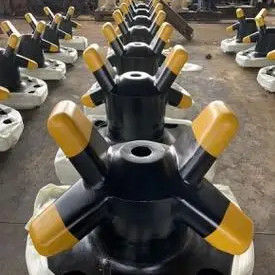 100T Horn Type Cast Iron Mooring Bollards Ship'S Bollard Polished Mooring Protection