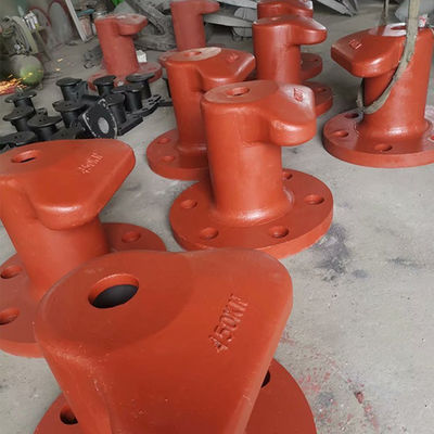 450KN Cast Steel T Type Boat Bollard Cross Bitt Bollard Galvanized Ship docking