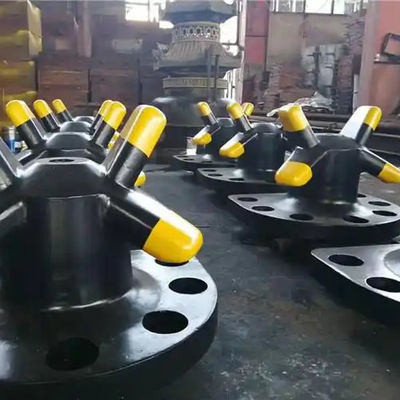 Ductile Iron 100T Horn Type Cross Bitt Bollard Galvanized Ship Docking