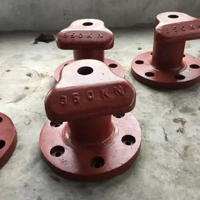350KN T Head Cast Steel ZG230-450 Boat Bollard Single Bitt Bollard Painted Bitumen Dock mooring