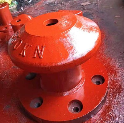 550KN Pillar Type Cast Iron HT200 Yacht Mooring Bollards Bitts Polished Dock Mooring