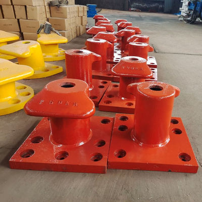 250KN Cast Steel T Head Cross Bitt Bollard Port Galvanized Dock Mooring