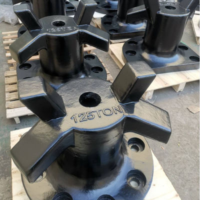 125T Horn Type Ductile Iron Dock Bollards Jetty Bollards Polished Mooring Protection