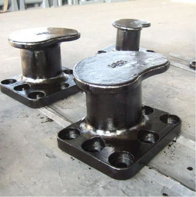 80T Small Mooring Bollards Kidney Type Cast Iron Pier Bollards Polished Ship Docking